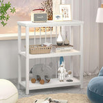 Load image into Gallery viewer, FOLUBAN Small Bookshelf, Modern 3 Tier Book Shelf, Wood and Metal Bookcase for Home Office Living Room Bedroom, White Oak