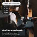 Load image into Gallery viewer, LuxHaus Espresso Tamper - 51mm Calibrated Coffee Tamper for Espresso Machine with Spring Loaded 100% Flat Stainless Steel Base