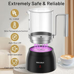 Load image into Gallery viewer, Secura Detachable Milk Frother and Steamer, 17oz Electric Milk Warmer 4-in-1 Hot/Cold Foam Maker for Latte, Cappuccinos, Macchiato, Hot Chocolate, Glass Milk Jug Dishwasher Safe