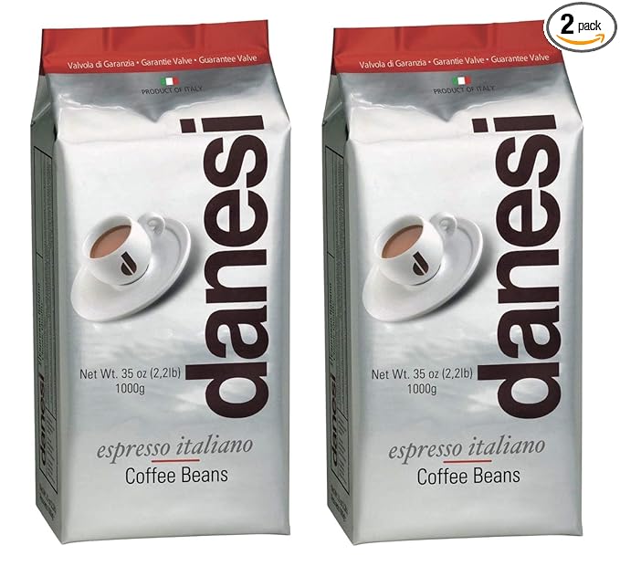 Danesi Caffe Italian Whole Coffee Beans - Espresso Coffee Beans and Medium Roast Whole Bean - Classic (4.4 lb)