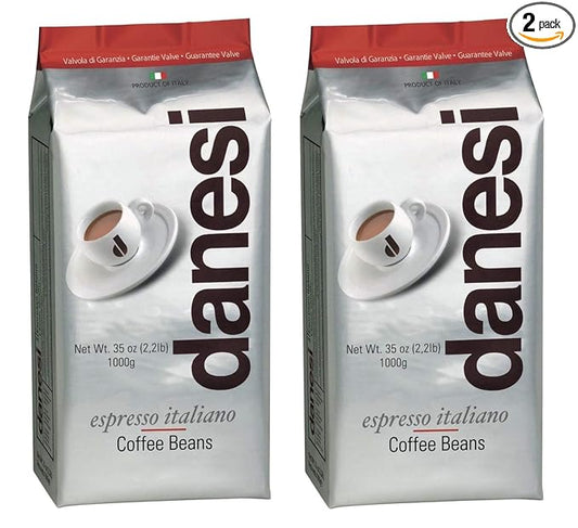 Danesi Caffe Italian Whole Coffee Beans - Espresso Coffee Beans and Medium Roast Whole Bean - Classic (4.4 lb)
