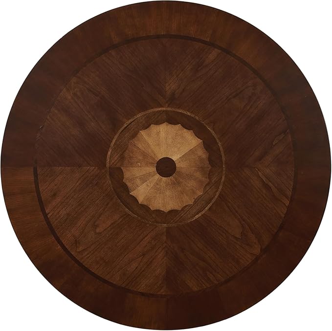 Round Wood Coffee Table for Living Room, Modern Circle Table with Removable Lid, Rustic Drum Table for Reception Room, No Need Assembly (31x31x16 in)