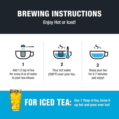 Tiesta Tea - Meyer Lemon Zest, Loose Leaf, Zesty Lemon Herbal Tea, Premium Non-Caffeinated Blend, Makes Hot or Iced & Up to 50 Cups, 4oz Refillable Tin