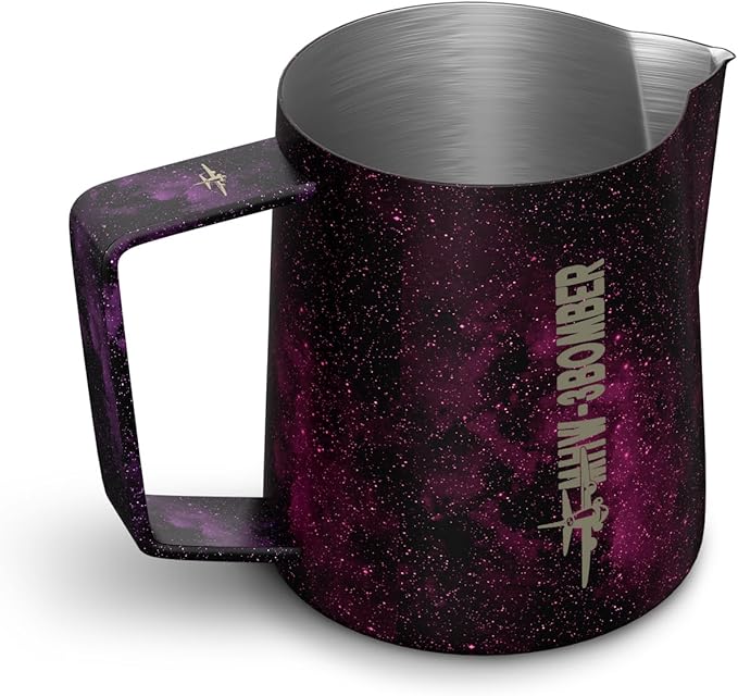 MHW-3BOMBER Espresso Steaming Pitcher Milk Frothing Pitcher Stainless Steel Milk Coffee Cappuccino Latte Art Barista Cup (5.0 Purple, 20 Ounces) P5008S