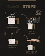 Load image into Gallery viewer, POLIVIAR French Press Coffee Maker, 34 Ounce Coffee Press with Real Wood Handle, Double Wall Insulation &amp; Dual-Filter Screen, Food Grade Stainless Steel for Good Coffee and Tea JX2023-FPLM