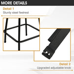 Load image into Gallery viewer, PHI VILLA 5 Piece Patio Bar Set, High Top Outdoor Dining Table and Chairs with Swivel Bar Stools (Gray) &amp; Wood-Like Steel Rectangle Bar Table for Yard, Deck, Garden and Kitchen