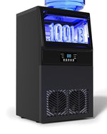 Load image into Gallery viewer, Commercial Ice Maker Machine 𝟏𝟎𝟎𝐋𝐁𝐒/𝐃𝐚𝐲, Undercounter Ice Makers 𝟑𝟎𝐋𝐁𝐒 Storage Bin and 𝟑𝟔 Ice Trays, Icemaker Machine Double Water Inlet with Water Line, Ice Scoop