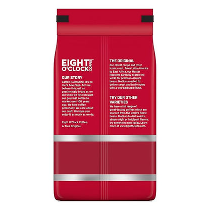 Eight O'Clock Coffee The Original Whole Bean Coffee, Medium Roast, 21 Ounce (Pack of 1) - Sweet, Fruity, Well Balanced