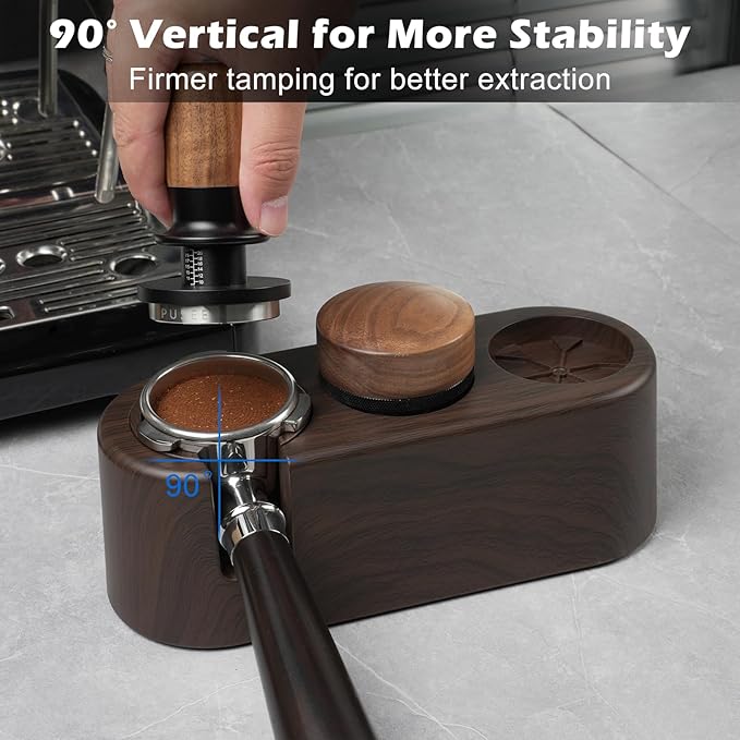 PUSEE Espresso Tamping Station, Espresso Organizer Station Fit for 51/54/58mm Espresso Accessories, Plastic Espresso Station Coffee Tamper Station, Multifunctional Coffee Tools Organzier (3 in 1)