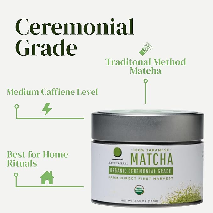 Dr. Weil Matcha Kari - Organic Matcha Green Tea Powder - 100 grams - Japanese Ceremonial Grade