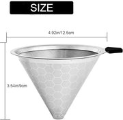 Pour Over Coffee Filter Compatible with Chemex 6/8/10 Cups & Hario V60 02 03, Reusable Stainless Steel Metal Cone Slow Drip Coffee Filter, Coffees Pour Over Dripper Filters