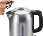 Load image into Gallery viewer, Amazon Basics 1.1Qt (1L) Electric Kettle, Tea Kettle &amp; Water Boiler, with Auto Shut-Off, Boil Dry Protection, High-Safety Strix Thermostat, BPA-Free, 1500W, Stainless Steel, New Model, Black &amp; Silver