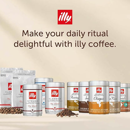 illy Arabica Selections, Ethiopia Whole Bean Coffee, 100% Arabica, Single Origin, Light Roast with Notes of Jasmine, All-Natural, No Preservatives, 8.8 Ounce Can (Pack of 6)