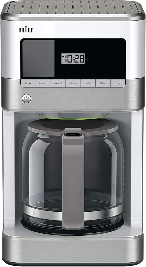 Braun KF6050WH BrewSense Drip Coffee Maker, White