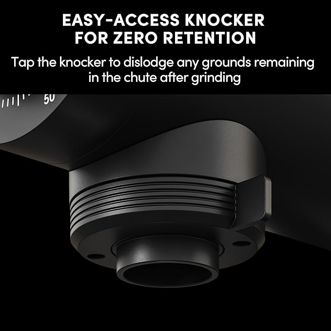 Burr Coffee Grinder,Wirsh Electric Single Dose Espresso Grinder Geimori GU64 with 64mm Flat Burr,Anti-Static Design,Stepless Adjustment from Fine to Coarse for Drip,Pour Over,French Press,Cold Brew