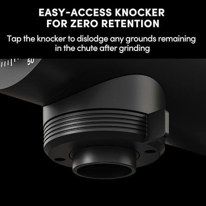 Burr Coffee Grinder,Wirsh Electric Single Dose Espresso Grinder Geimori GU64 with 64mm Flat Burr,Anti-Static Design,Stepless Adjustment from Fine to Coarse for Drip,Pour Over,French Press,Cold Brew