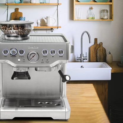 Tamping Mat for Breville 870/880, Espresso Tamper Mat for Barista Touch/Express, Silicone Prevent Scratching, Top Mat for Breville Espresso Machine Accessories, Waterproof Heat Resistant(Grey)