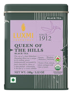 Load image into Gallery viewer, Luxmi Estates - Queen of the Hills - Organic Black Tea - Loose Leaf - 100g (50 Cups) | Freshly Harvested Organic Makaibari Darjeeling Tea | Best Natural Flavor Tea The World Has To Offer