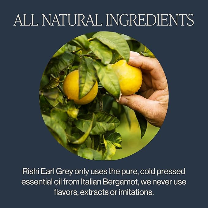 Rishi Tea Earl Grey Tea - Organic Loose Leaf Pure Black Tea with Bergamot Oil, Energizing & Caffeinated - 16 Ounces, 50+ Servings