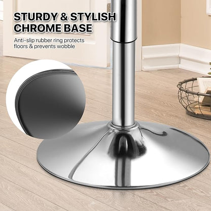 Magshion 23.5" Round Adjustable Height Bar Table, 27.5"-36" Range, 360° Swivel MDF Top Pub Table for Dining, Café, Cocktail, Yellow