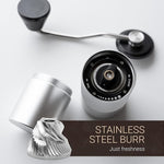 Load image into Gallery viewer, Manual Coffee Grinder by Alpaca Ventures - Stainless Steel Conical Burr Coffee Grinder Manual with Adjustable Setting Double Bearing Hand Espresso Grinder Perfect for Home, Office and Camping