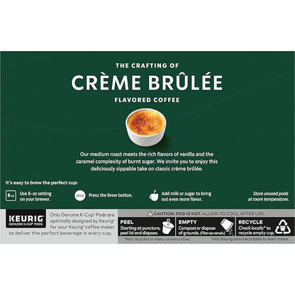 Starbucks K-Cup Coffee Pods, Crème Brûlée Flavored Coffee, Naturally Flavored, 100% Arabica, 6 boxes (60 pods total)