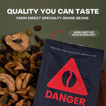 Load image into Gallery viewer, Danger Coffee by Dave Asprey, Remineralized, Mold Free &amp; Lab Tested Swiss Water Decaf Ground Coffee, Medium Roast, Decaffeinated 10.9 Ounce