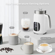 Maestri House Milk Frother, Variable Temp and Froth Thickness Milk Frother and Steamer, 14.1OZ/400ML Smart Touch Control Foam Maker, Memory Function for Latte, Warm Milk, Hot Chocolate