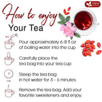 Load image into Gallery viewer, FreshDrinkUS, Premium 135 Rosehip Tea Bags, 100% Natural &amp; Pure from Rose Hip Fruits. Loose Rosehip Herbal Tea. Made with Natural Material Tea Bags. No Sugar, No Caffeine, No Gluten, Vegan.