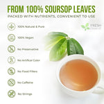 Load image into Gallery viewer, FreshDrinkUS, Premium Soursop Graviola Leaf Tea | 45 Tea Bags form Powder, 100% Natural and Pure, Handmade, Made With Natural Materials-Corn Fiber Tea Bag, Sugar/Caffeine Free, Hoja Guanabana Tea