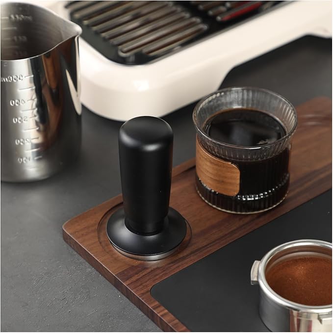 TFSWUFI 53mm Espresso Tamper,Spring Loaded Tamper with Stainless Steel Ripple Base,Compatible with 53mm Portafilter,Coffee Tamper for Coffees Enthusiast and Home Barista