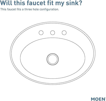 Moen Brushed Gold Weymouth Two-Handle Lever Handle Bathroom Faucet Trim Kit, Valve Required, TS42108BG