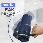 Load image into Gallery viewer, ALOUFEA 20 oz Insulated Coffee Mug Tumbler with Handle, Stainless Steel Travel Mug Tumbler with Lid and Straw,Double Wall Vacuum Leak Proof Ice Coffee Thermal Cup, Navy