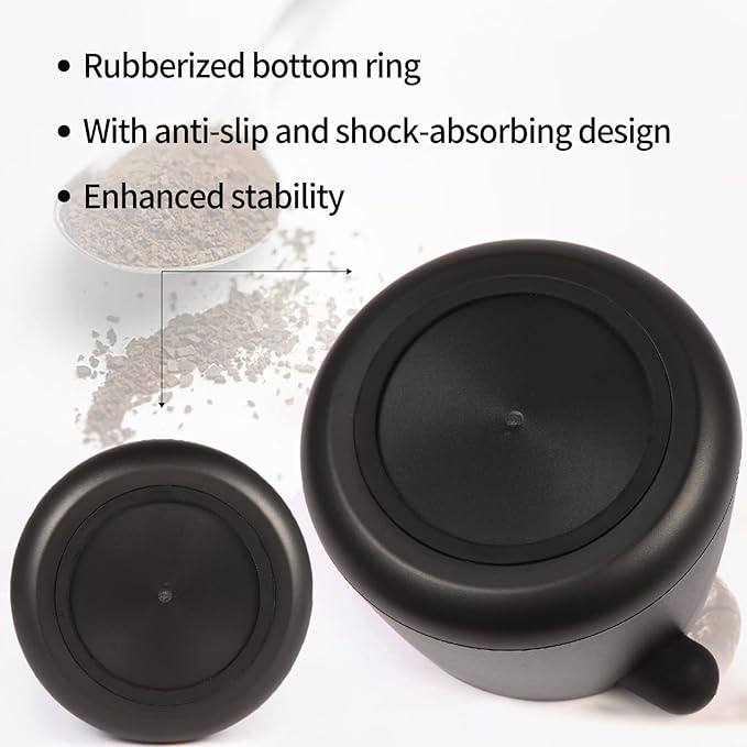 Knock Box Large Capacity Design Espresso Knock Box Shock-absorbent Knock Box Espresso with Removable Knock Bar and Non-Slip Base Espresso Accessories for Home/Office