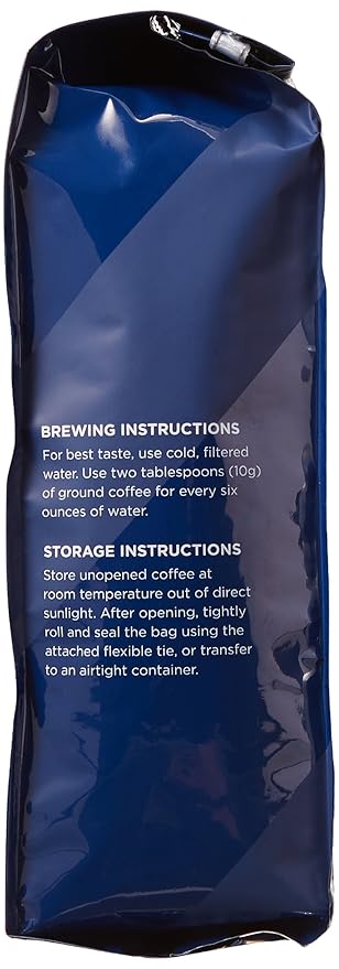 Amazon Fresh Organic Fair Trade Sumatra Ground Coffee, Dark Roast, 12 Ounce