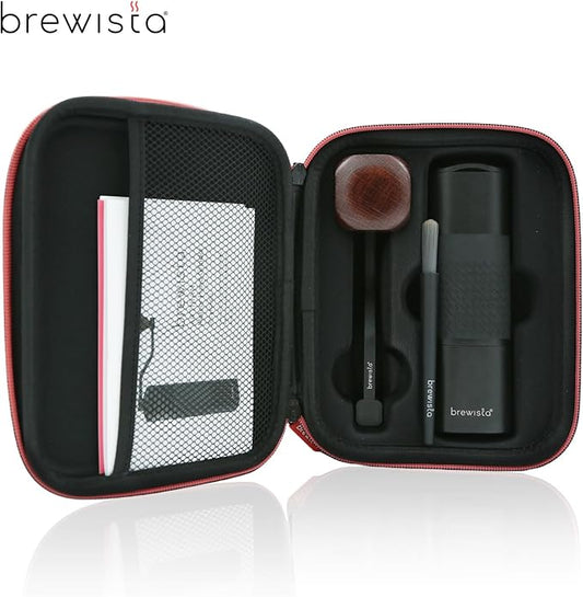 Brewista Artisan Meteor Manual Coffee Grinder, Stainless Steel Conical Burr Grinder with 18 Adjustable Settings, Portable Espresso, Moka Pot Coffee Bean Grinder, Detachable Handle, 25-30g Capacity