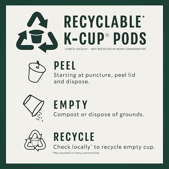 Starbucks K-Cup Coffee Pods, Medium Roast Coffee, Half-Caff House Blend For Keurig Brewers, 100% Arabica, 6 Boxes (60 Pods Total)