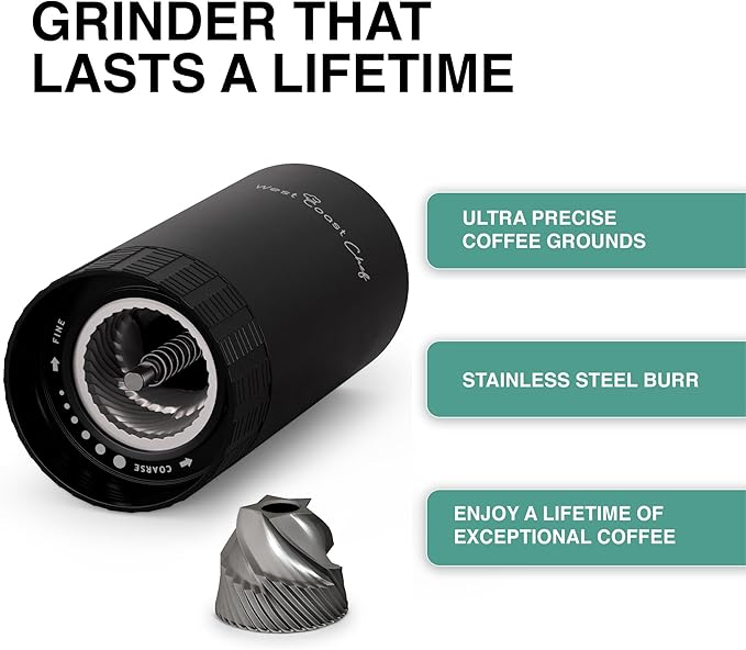 Manual Coffee Grinder - Manual Burr Grinder, Portable Coffee Grinder Manual - Espresso Hand Grinder Coffee - Manual Coffee Bean Grinder - Travel Coffee Grinder Hand Coffee Grinder Burr