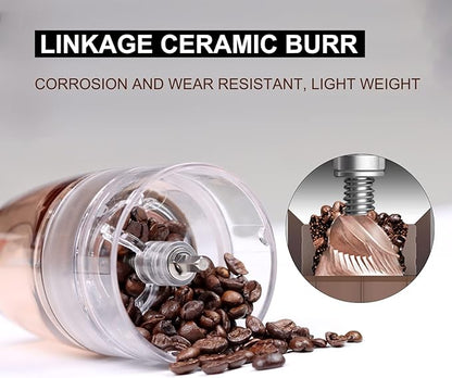 Mulli Upgrade Portable Burr Coffee Grinder,Electric Cafe bean Grind, Adjustable Burr Mill with 5 Precise Grind Setting for Drip/Espresso/French Presses