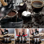 Load image into Gallery viewer, 51mm Espresso Tamper and Distributor, MATOW Dual Head Coffee Leveler Compatible with Delonghi 51mm Portafilter, Adjustable Depth-Professional Espresso Hand Tampers