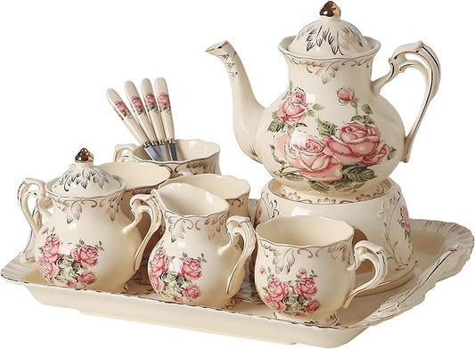 Ceramic Cup Plate&Tea Set (13, Four Persons)