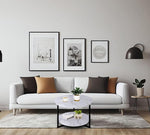 Load image into Gallery viewer, Modern Coffee Table,Faux Marble Tables,Small Round Coffee Tables with Shelf, Marble Coffee Table,Circle Center Table Low Coffee &amp; Tea Table for Living Room Modern