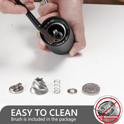 TIMEMORE Chestnut C2S Manual Coffee Grinder,CNC Stainless Steel Conical Burr, Internal Adjustable Setting, Double Bearing Positioning, Hand Grinder Gift for Espresso to French Press