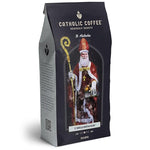 Load image into Gallery viewer, Catholic Coffee St. Nicholas Christmas Blend | Medium Roast Whole Bean Coffee – Roasted Chestnut &amp; Dark Chocolate Notes | 12oz Bag – Festive Catholic Gift for the Holiday Season