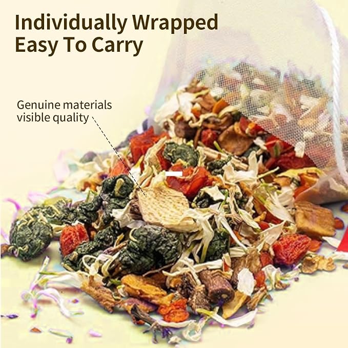 ZenVitality Chicory And Gardenia Tea Bags, Kidney and Liver Tea for diabetes With Tuckaho, Gardenia, Chicory root, Cassia Seed, Mulberry Leaf, Dandelion, Burdock root, Barley