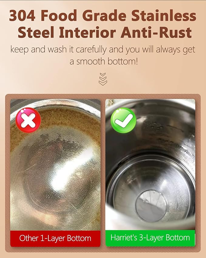 Harriet Gooseneck Kettle with Thermometer for Pour Over Coffee and Tea, 37 fl oz, Stainless Steel, Durable 3-Layer Base, Ideal Spout for Precision Pouring, Compatible with all Stove Tops, White