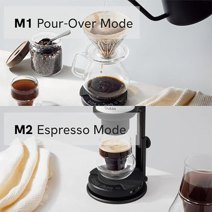 OutIn Fino Portable Electric Coffee Grinder, Portable Coffee Scale, Coffee Stand