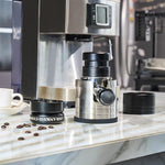 Load image into Gallery viewer, Portafilter Holder Crafted from Solid 304 Stainless Steel | Espresso Tamping Station with Stable and Efficient Puck Preparation | Non-Slip Base | Ideal for 54mm Espresso Machines Portafilter