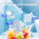 Load image into Gallery viewer, Ice Maker Countertop, 16Pcs Ready in 13 Mins, 33lbs/24H, Portable Ice Cube Maker with External Water Tank, Basket &amp; Scoop, Self-Cleaning, Portable Ice Maker Machine for Home/Kitchen/Office (Black)