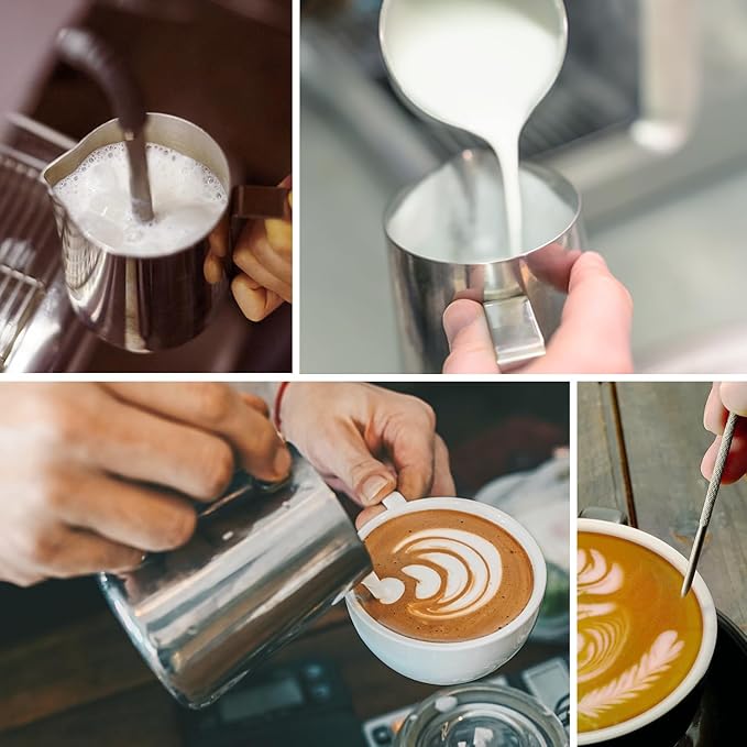 Espresso Machine 20 Bar,Espresso Coffee Maker with Milk Frother Steam Wand,Semi-Automatic Dual-nozzle Espresso Machine,Automatic power-off Function (Milk Frothing Cup)